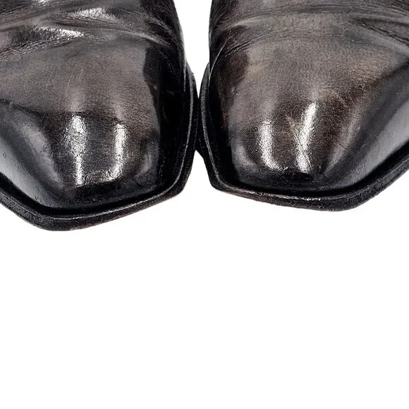 Italian Artioli Mens size 9 Smokey Brown Grey Leather Dress Shoes Luxury Oxfords - Picture 10 of 13